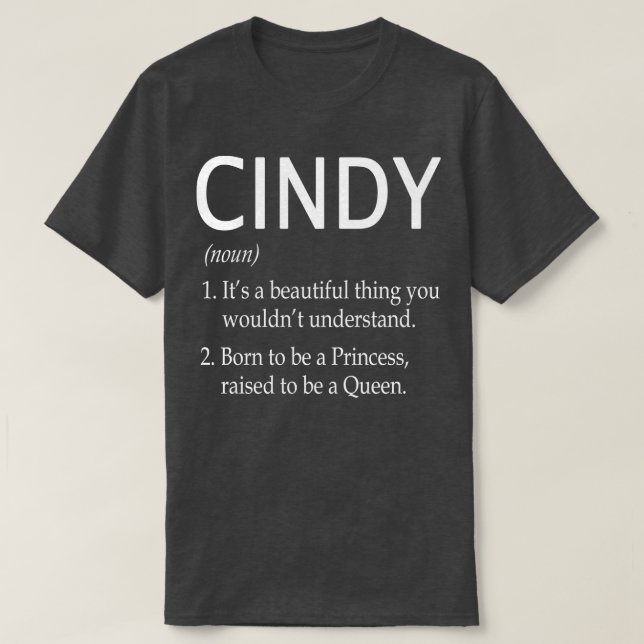 Camiseta Nome Cindy Gift 82 (Frente do Design)