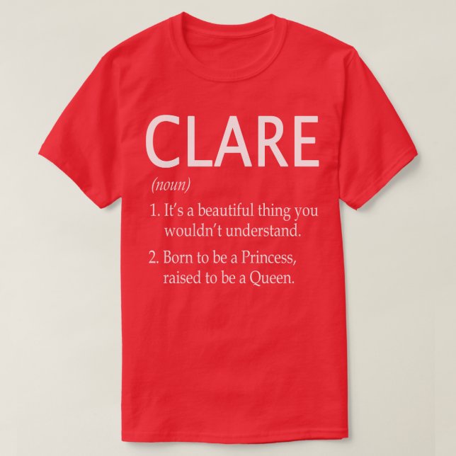 Camiseta Nome Clare Gift 105 (Frente do Design)