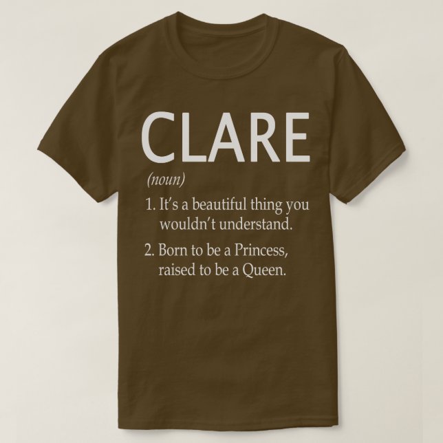 Camiseta Nome Clare Gift 27 (Frente do Design)