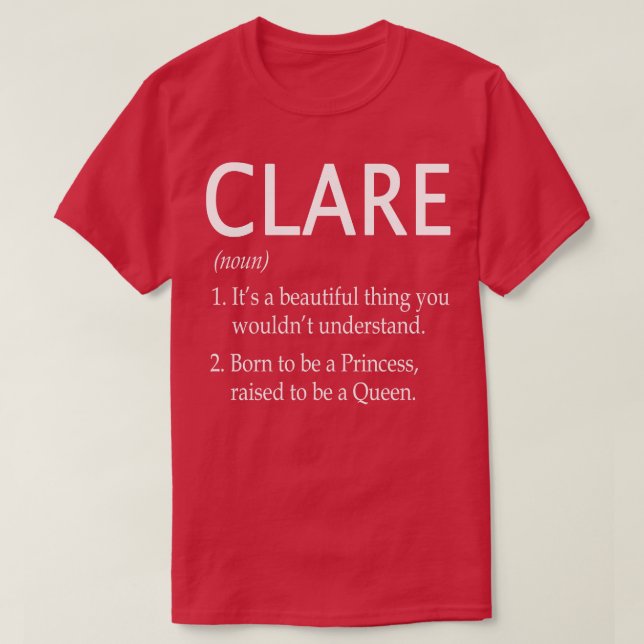 Camiseta Nome Clare Gift 40 (Frente do Design)