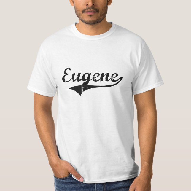 Camiseta Nome clássico do estilo de Eugene (Frente)