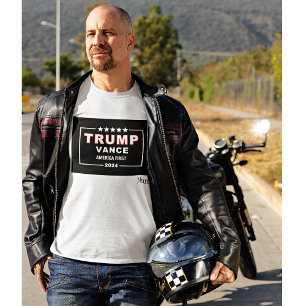 Camiseta Nome, Coletor Trump-Vance S - 4XL, Valor Branco