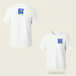 Camiseta Nome comercial e logotipo personalizados frente e 
