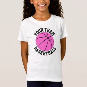 Camiseta Nome cor-de-rosa da equipa de basquetebol, jogador