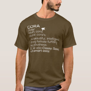 Camiseta Nome Cora Definição Cora Cora Nome Feminino Cora M
