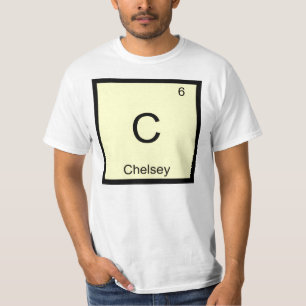 Camiseta Nome da Chelsey Elemento Químico Tabela Periódica