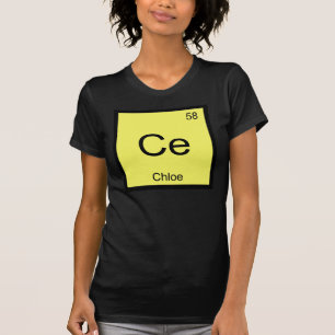 Camiseta Nome da Chloe Elemento de Química Mesa periódica