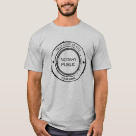Camiseta Nome da Cidade do Selo com Densidade Pública Notár