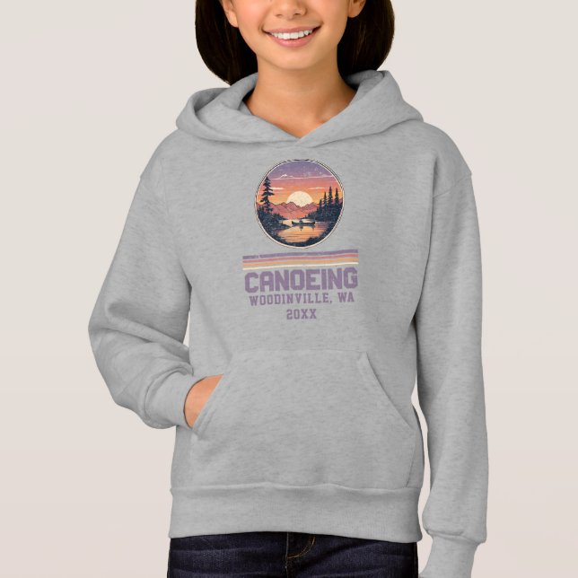 Camiseta Nome da Data da Localização da Canoa do Lover de C (Frente)