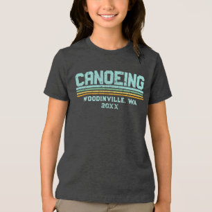 Camiseta Nome da Data da Localização da Canoa do Lover de C