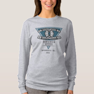 Camiseta Nome da Data da Localização da Montagem de Horseba