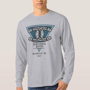 Camiseta Nome da Data da Localização da Montagem de Horseba