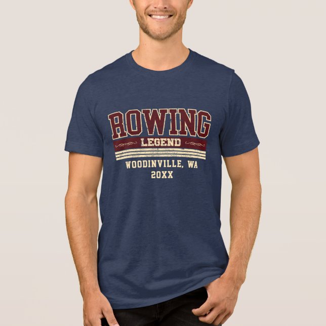 Camiseta Nome da Data da Localização da Tripulação de Remoç (Frente)