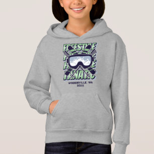 Camiseta Nome da Data da Localização do Esqui de Estilo Liv
