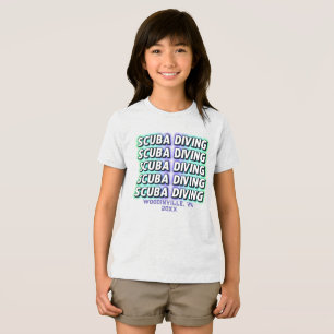 Camiseta Nome da Data da Localização do Mergulhador Persona