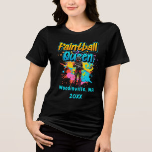 Camiseta Nome da Data de Localização da Airsoft Queen do Pa