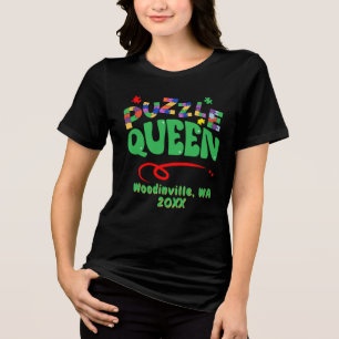 Camiseta Nome da Data de Localização da Rainha do Quebra-ca