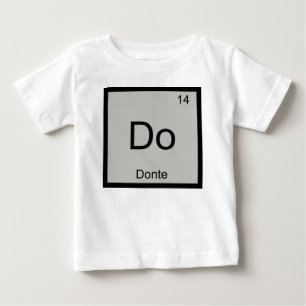 Camiseta Nome da Donte Elemento Químico Mesa Periódica