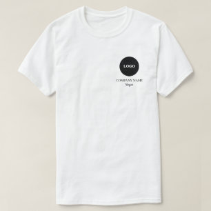 Camiseta Nome da empresa de logotipo simples Slogan Busines