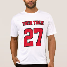 Camiseta Nome da Equipe da Varsity Número Red Black Basball