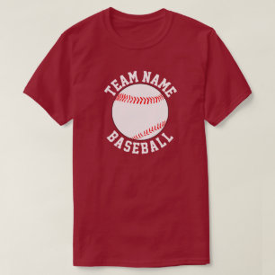 Camiseta Nome da Equipe de Baseball Personalizada, Número d