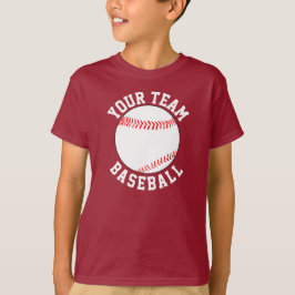Camiseta Nome da Equipe de Beisebol, Jogador e Número da Ca