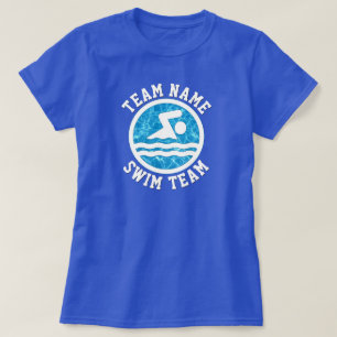 Camiseta Nome da Equipe de Natações Personalizada de Nata