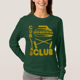 Camiseta Nome da Equipe do Clube Escolar Curling