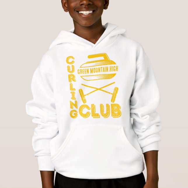 Camiseta Nome da Equipe do Clube Escolar Curling (Frente)