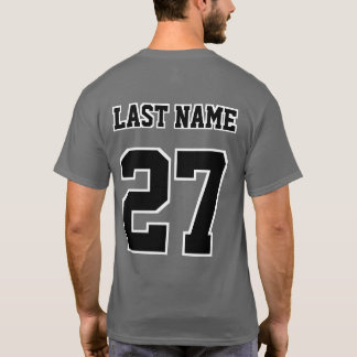 Camiseta Nome da Equipe Esportiva Número Preto Branco