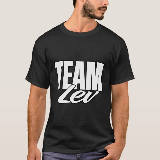 Camiseta Nome da Equipe lev Cheer Para O Suporte Do lev (Frente)