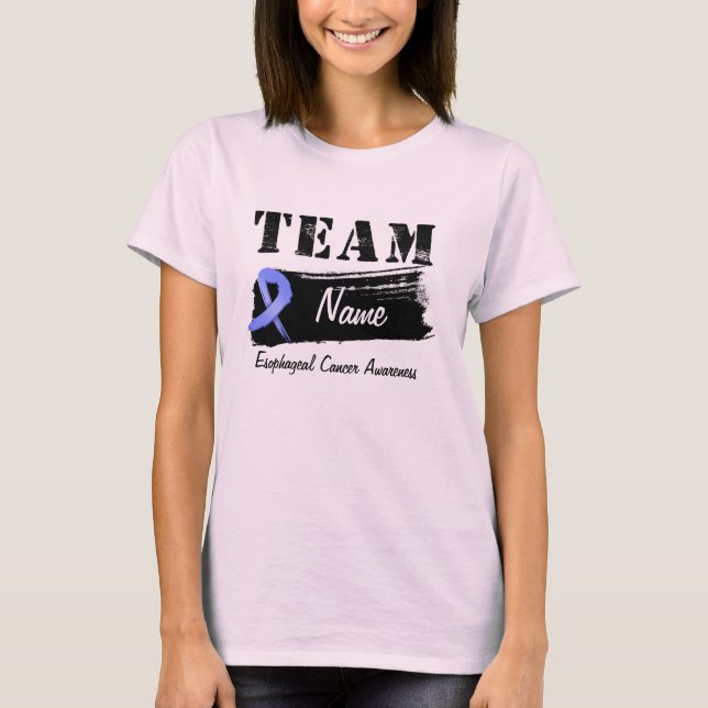 Camiseta Nome da Equipe Personalizada - Cancer Esofágico (Frente)