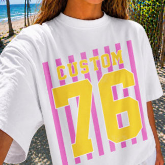Camiseta Nome da Equipe Personalizado Número Dia de Jogo