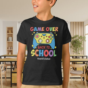 Camiseta Nome da escola personalizada Retroceder na escola