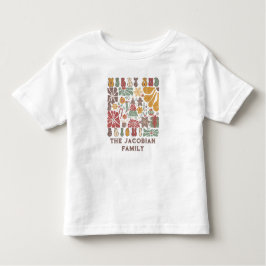 Camiseta Nome da família Ano de Reunião Boho Floral Natal