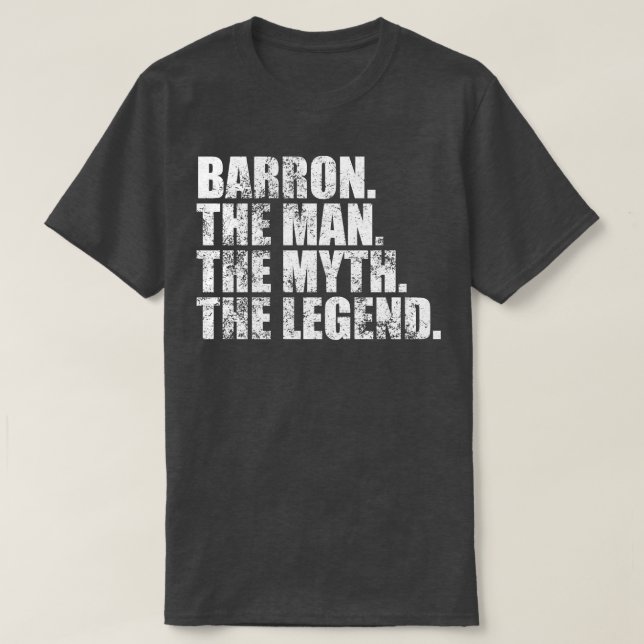 Camiseta Nome da família Barron sobrenome Barron S (Frente do Design)