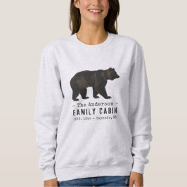 Camiseta Nome da família Cabina Urso Negro Castanho Russo