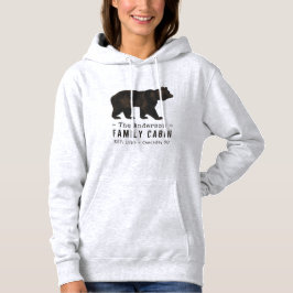 Camiseta Nome da família Cabina Urso Negro Castanho Russo