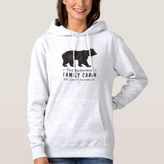Camiseta Nome da família Cabina Urso Negro Castanho Russo