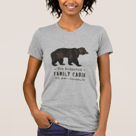 Camiseta Nome da família Cabine Urso Castanho Russo