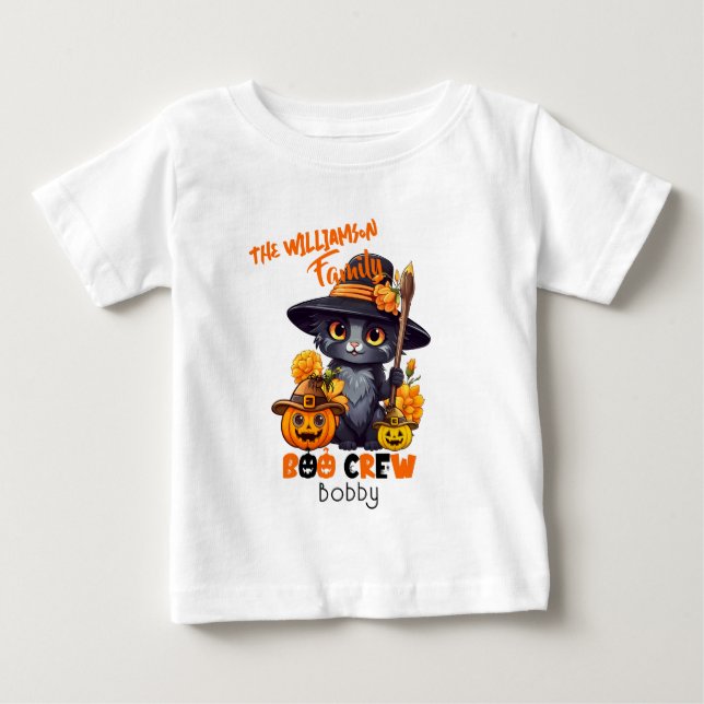 Camiseta Nome da Família Correspondente - Abóbora de Gato H (Frente)
