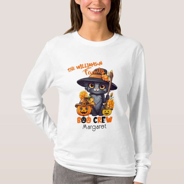 Camiseta Nome da Família Correspondente - Abóbora de Gato H (Frente)