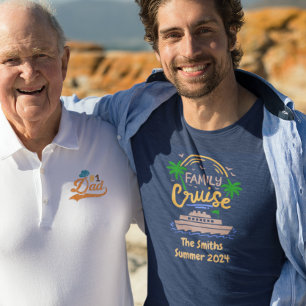 Camiseta Nome da Família Cruzeiro Navio Cruzeiro Personaliz