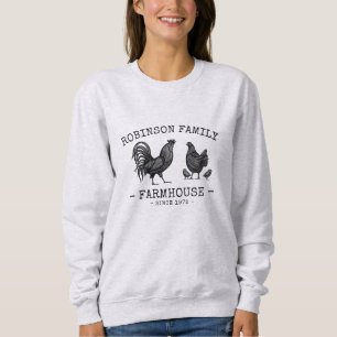 Camiseta Nome da família Farmhouse Hen Pintinho Rooster