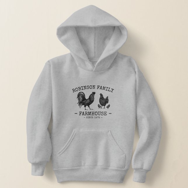 Camiseta Nome da família Farmhouse Hen Pintinho Rooster (Postura )