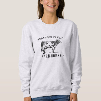 Camiseta Nome da família Farmhouse Russe Dairy milk Cow