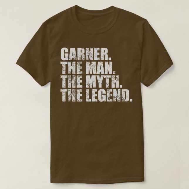 Camiseta Nome da família Garner Nome do sobrenome Garner S (Frente do Design)