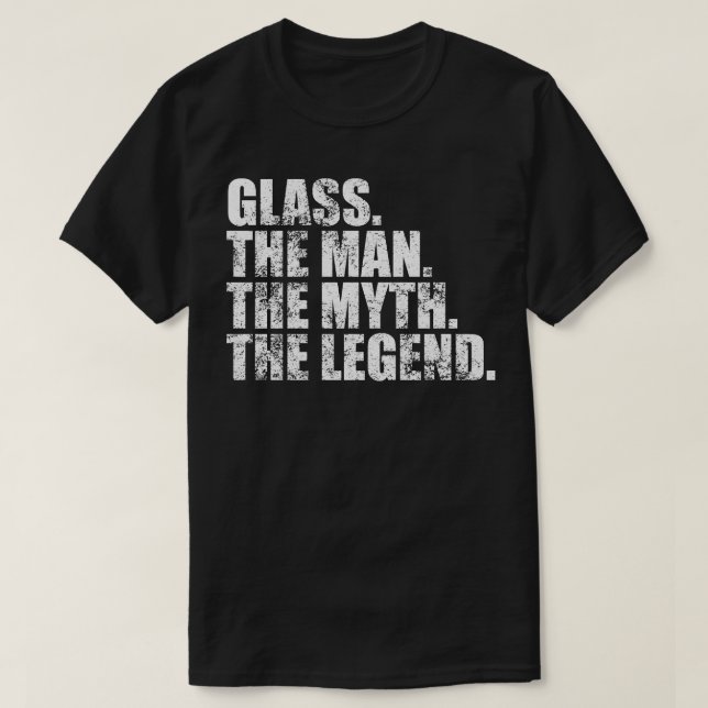 Camiseta Nome da família Glass Glass sobrenome Glass Surna (Frente do Design)