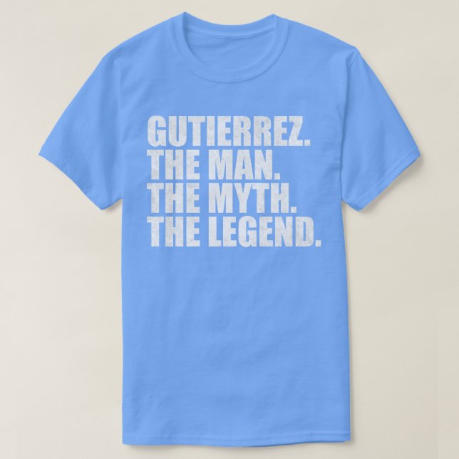 Camiseta Nome da família GutierrezGutierrez sobrenome Gutie (Frente do Design)