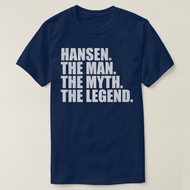Camiseta Nome da família Hansen sobrenome Hansen S (Frente do Design)